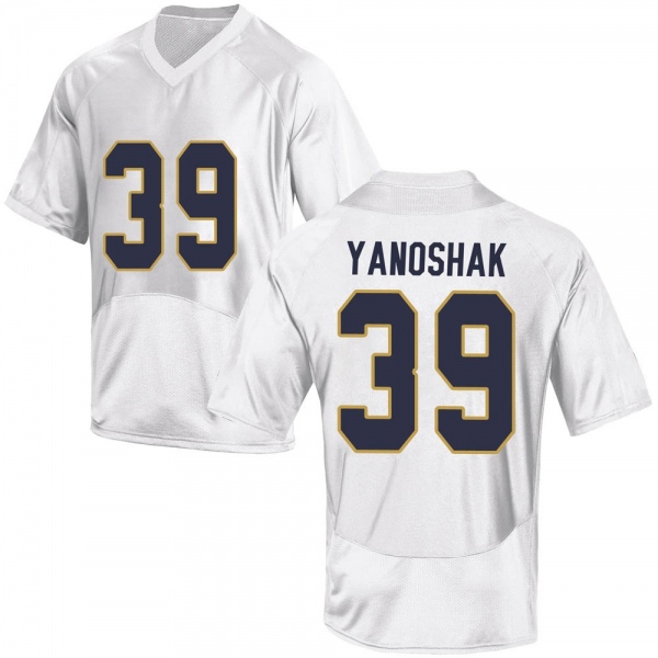 Andrew Yanoshak Notre Dame Fighting Irish NCAA Men's #39 White Game College Stitched Football Jersey ZJL4155UC